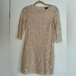 H&M lace rose cream dress. Size XS. Clean, no stains or damage. Worn once.
